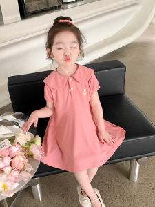 Princess Style Summer Dress for Girls Childrens Fashionable Clothing Baby Girls Dress Cotton Polyester Material A-Line Skirt