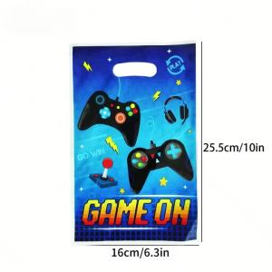 20Pcs Game Party Gift Bags Video Game Themed Birthday Party Candy Bags Birthday Party Gift Bags with Handles Birthday Party Gift Bags