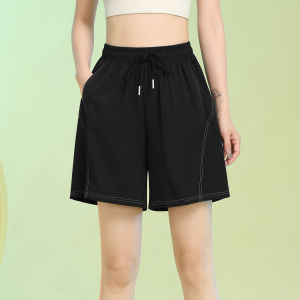 sui xin yu qie | Quick Dry High Waist Back Pocket Trim Fit Shorts Women