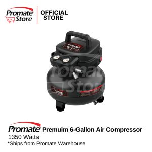 Promate Pancake Air Compressor (FREE: 1/4 Female Quick Coupler 1/4 Male Quick Plug 1/4 Female Quick Plug)