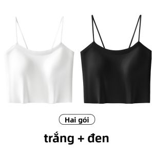 MiiOW | Áo ba lỗ Ice Silk không dây nữ mùa hè 2025 MiiOW không đường may cảm giác trần mặc ngoài trời che khuyết điểm ngực lưng đẹp