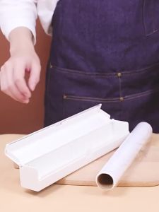 Magnetic Plastic Wrap Dispenser Preservative Film Cutter Box Food Kitchen Reusable Wax Paper/Tin/Aluminum Foil Storage Tools