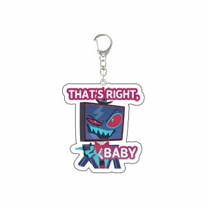 For Hazbin Hotel Vox Q Version Acrylic Keychain Anime Periphery Custom Cartoons Backpack Decoration Cute Pendant Holiday Gift