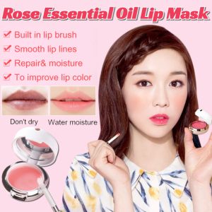 Rose Essential Oil Lip Mask Repair Anti-Dry Nourishing Lipstick Hydrating Moisturizing Exfoliating Lip Balm Lip Care