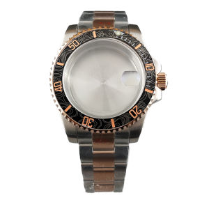 MEN 40mm NH35 Watch Case with Sapphire glass 120 Click gmt bezelCompatible with NH34/NH35/NH36 Movements Waterproof 28.5mm Dial