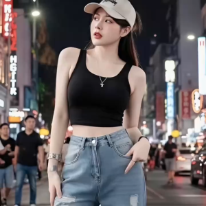 Áo croptop cổ vuông sát nách KVYBODY A32 chất cotton borip lụa dày mịn co giãn thích hợp mặc ở nhà đi chơi đi thể thao