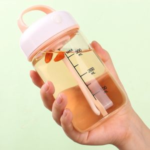 Portable Rechargeable Electric Fitness Shaker Cup Milkshake Powder Protein Powder Mixer Cup Glass Material Japanese Style