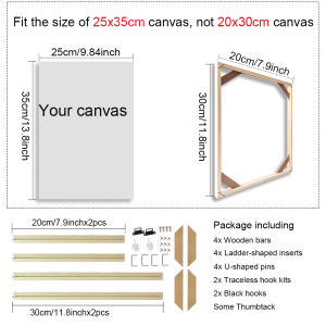 65x95 70x100cm Wall Art Canvas Frames Wooden 30x40 40x60 50x70 Photo Frame Canvas Diamond Painting Frames Canvas Wood Wall Art