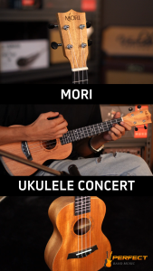 Mori Ukulele Concert อูคูเลเล่ โมริ พร้อมกระเป๋าและอุปกรณ์ในกล่อง