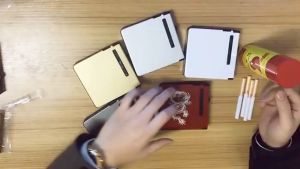 KOTAK ROKOK 20 SLOT DENGAN KOREK GAS BAHAN ALUMINIUM | KOTAK BUNGKUS ROKO ELEGAN LEATHER CASE | KOTAK ROKOKK KEREN UNIK MURAH FILTER ANTI AIR