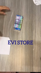 Hộp 12 cây bút bi gel Deli EQ199 đệm tay cao su / Bút Q199 Pastel mực xanh ngòi 0.7mm viết êm trơn