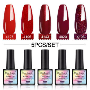 Clou Beaute 5pcs/lot Nail Polish 8ml Hybrid Varnish Manicure Nail Art vernis semi permanent lakiery hybrydowe gellak gel paint