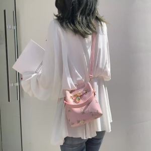 Dazzlin Beg Renda Bersulam Wanita 2024 Beg Utusan Berfesyen dan Mudah Dipadan a Baru Beg Baldi Sebelah Bahu Pelajar Gadis a Barat