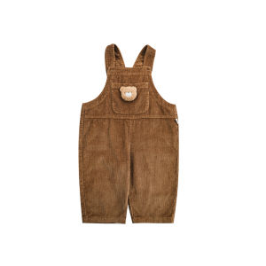 Adjustable Retro Bear Decorated Girls Jumpsuit