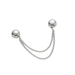 Simple Multi-Function Magnetic Clothing Clip with Chain Metal Buttons Clip Clothes Scarf Trouser Legs Cuff Fixing Magnet Pin ﻿