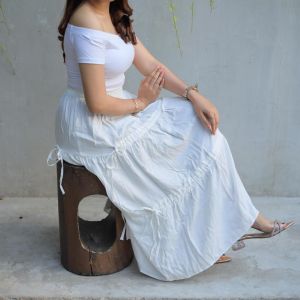 Rok Susun Amora Rayon Twill Adem Dan Elegant