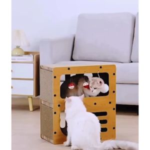 บ้านแมว กล่องฝนเล็บแมว AI8 ที่ลับเล็บแมวอเนกประสงค์ รับได้4-5ตัว