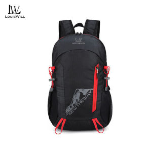 LouisWill กระเป๋าเดินป่ากลางแจ้งกันน้ำกระเป๋าเป้สะพายหลังผู้ชายกระเป๋าสะพายเดินทางน้ำหนักเบาขนาดใหญ่น้ำหนักเบากีฬาออกกำลังกายกระเป๋าเป้สะพายหลังกระเป๋าสะพายไหล่แบบลำลองกระเป๋านักเรียนสำหรับผู้ชายผู้หญิงกระเป๋าตั้งแคมป์