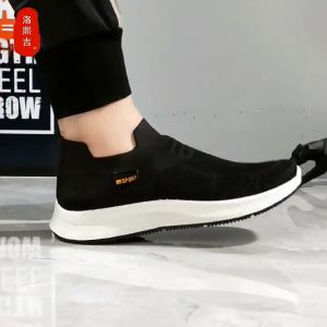 Men Running Sneakers Hollow Mesk Breathable Sports Shoes Casual Mid-cut Running Shoes for Men