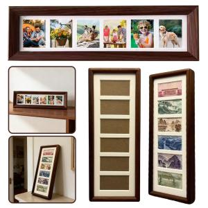 Desktop Multiple Mini Photo Display Frame Rectangular Paper Picture Stand for 6 Cards Creative Home Office Desk Decoration