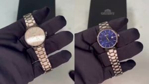 Đồng hồ nữ Orient Watch Classic RF-QA001 máy pin mặt kính cường lực chống xước chống nước 3 ATM dây thép đeo tay cao cấp xuất xứ Nhật Bản chính hãng