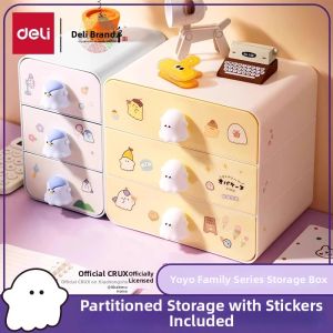 deli | Desktop Storage Box Drawers Shelf Portable Cute Desk Organizer