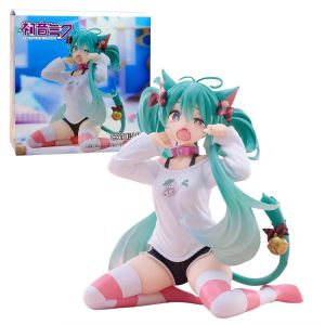 Bandai | In Stock 19CM Hatsune Miku Fashion Series Fancy Ver. Kawaii Anime Miku Figures Model Toys Gifts for Fans Deocration