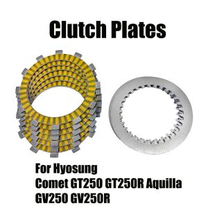 For Hyosung Comet GT250 GT250R Aquilla GV250 GT GV 250 250R Motorcycle Accessories Clutch Friction Steel Plates Disc Kits