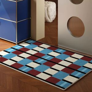 VIKAMA Phong Cách Cổ Xưa Thảm Cửa Nhẹ Sang Trọng Chống Trơn Trượt Polyester Nhà Bếp Phòng Ngủ Phòng Khách Thảm Trang Trí Nhà Chống Phai Màu
