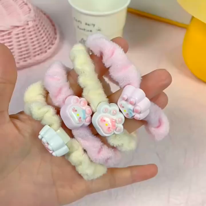 Dây buộc tóc nhung mềm màu pastel kiểu dáng xinh xắn | Xiaoxingyarn