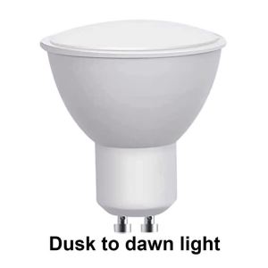 2-Pack Dusk to Dawn Light Bulbs GU10 4W LED Outdoor Light Sensing Bulb Photocell 85-265V Balcony Patio Wall Park Light Bulbs
