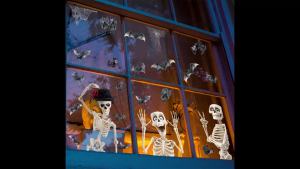 4 Miếng Dán Cửa Sổ Hình Dơi Xương Halloween Chất Liệu PVC Tĩnh Điện Tái Sử Dụng Được Dùng Trang Trí Nhà Cửa Tiệc Tùng Nhà Ma Trong Nhà Và Ngoài Trời