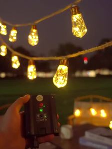 Solar Decorative Lights Led Atmosphere Light String 16Leds Light String Suitable for Birthday and Wedding Decorations Holiday Decorations Courtyard Balcony Garden Atmosphere Decoration