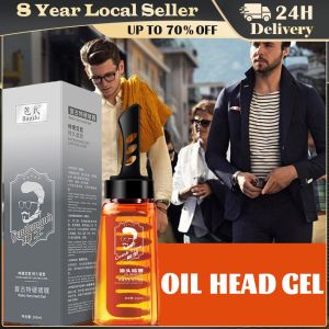 ❤️【Same Day Delivery】【260ML】 2 in 1 Hair Wax Gel With Wide Tooth Comb Men Long-lasting Fluffy Hair Styling Oil Hair Styling Cream Liquid Fluffy Comb 260ml Men-Wax-with-Comb