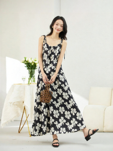 Vimly | Flax Blend Womens Summer Dress Set