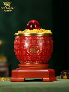 DATONGSHIJIA | Feng Shui Brass Treasure Jar Home Decor