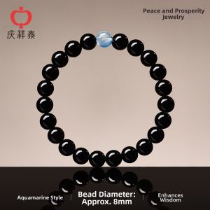 QINGXIANGTAI | Water Wealth Luck Black Obsidian Bracelet for Women