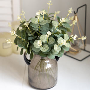 10PCS Eucalyptus Leaf Plants Money Leaf Simulation Artificial Flowers Nordic Wedding Home Decoration Artificial Plants