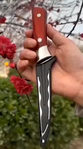 มีดทําครัวด้ามไม้ Boning Knife Chef Knife มีดมองโกเลียสแตนเลสดั้งเดิม