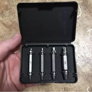 Hộp dụng cụ 4 mũi khoan điều hướng tháo vít bu lông lỗi hỏng gọn nhẹ và tiện lợi