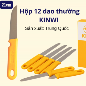 HỘP 12 Dao Thái Lan dao gọt trái cây cán nhựa vàng 21cm