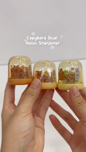 Cute Capybara 2 Hole Pencil Sharpener with Cover | Double Hole Sharpener | Cute 2 Hole Pencil Sharpener