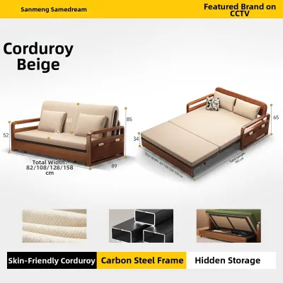 SAMEDREAM | Foldable Convertible Sofa Bed Single & Double Multi-functional