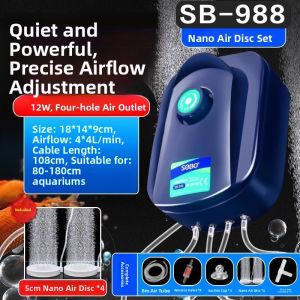 MONLEYTA | Quiet 220V Oxygenator Fish Tank Aerator Small Electric Oxygen Pump Aquarium Fish Breathing Machine Large Tank Manleyta