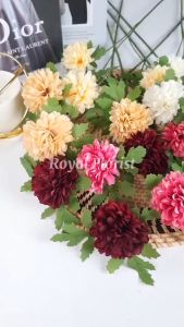 Bunga Artificial Dandelion X3: Tangkai Panjang & Bunga Pompom Premium