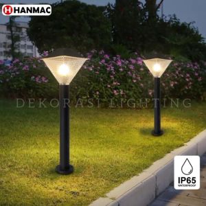 Lampu Taman Standing 80cm Waterproof Acrylic Texture Mewah Stand Outdoor IP65 Minimalis Dekor