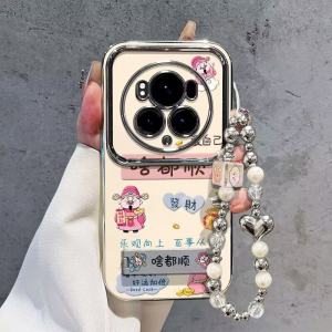 Creative Wealth God Phone Case Honor Magic5 Series Electroplated Large View Window Protective Shell Anti-fall Cartoon Style