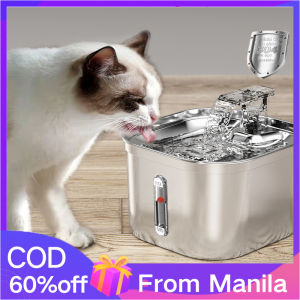 3.2L Cat Drinking Fountain Automatic Stainless Steel Pet Fountains Water Dispenser Ultra Quiet Pump Water Foutain for Multiple Pets Wastewater Treatment and Separation Cod | Philippines Stock