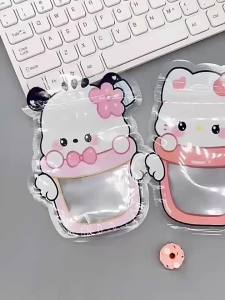 Cute Cartoon Transparent Window Self Sealing Bag Biscuit Candy Jewelry Protection Bag