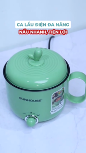 CA LẨU ĐIỆN 1.5L SUNHOUSE SHD4515G - Đa năng 4IN1 Kèm xửng hấ Phù hợp cho 1-2 người